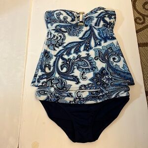 Lauren Ralph Lauren Paisley Tankini bathing suit size 6